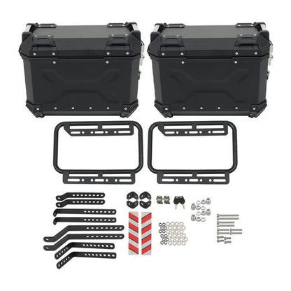 36L Luggage Side Box Hard Trunk Saddle Bag with Mounting Brackets Universal