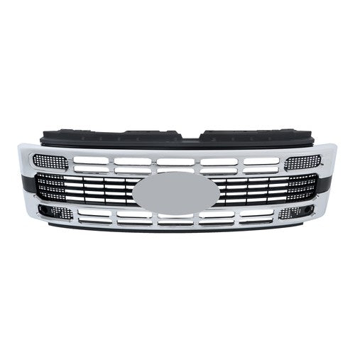 New Plastic Front Upper Bumper Grille Chrome Trim For Ford F250 XL/XLT 2023-2024