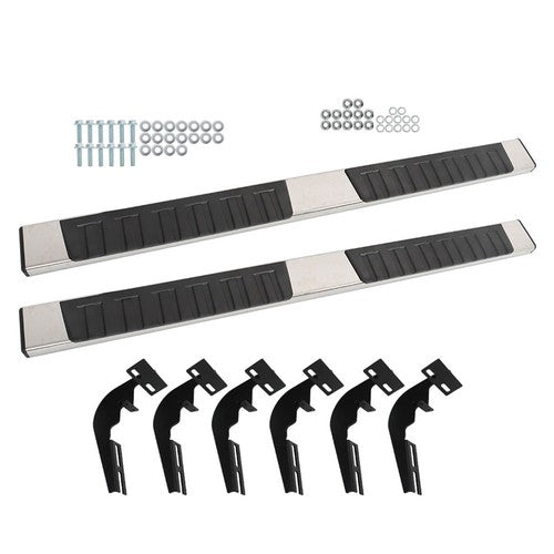 Suit For RAM 1500 Crew Cab 2009-2018 Running Boards Side Steps Left+Right Side