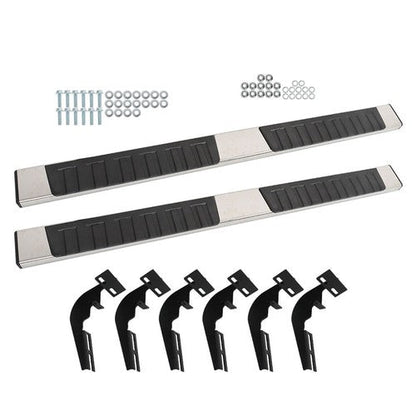 Suit For RAM 1500 Crew Cab 2009-2018 Running Boards Side Steps Left+Right Side