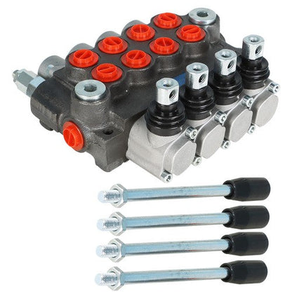 4 Spool 11gpm BSPP Hydraulic Directional Control Valve , Double Acting Cylinder