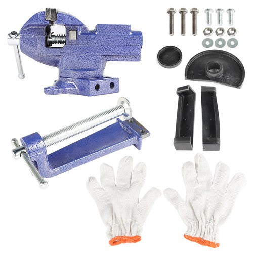 2-In-1 Bench Vise for Workbench 3.2"- Multi-Functional Portable 360° Swivel Base