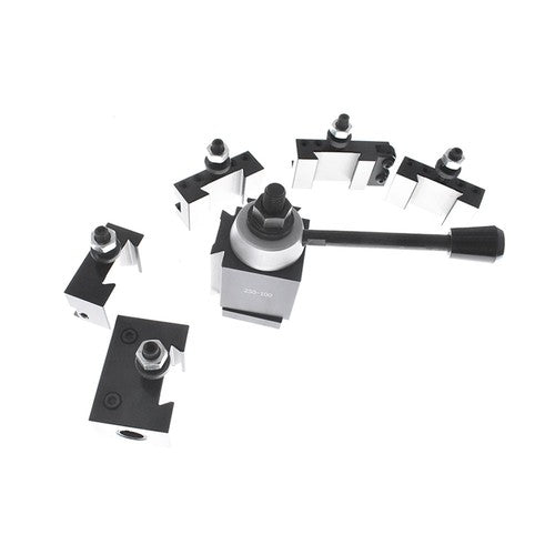 6Pcs AXA 250-100 Piston Quick Change Tool Post Holder Set For Lathe 6 - 12"