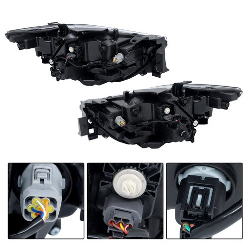 Headlamps Headlights Assembly For 2022-24 Mazda CX-5 Left+Right Non-AFS&LED DRL