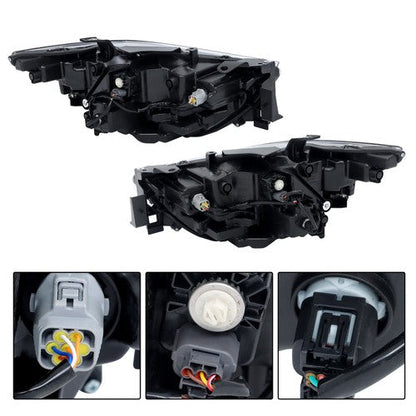 Headlamps Headlights Assembly For 2022-24 Mazda CX-5 Left+Right Non-AFS&LED DRL