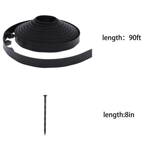 No-Dig Garden Edge Lawn Border L-shaped Landscape Edging Border Kit 90 FT