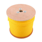 1/4 Inch by 600 Feet 3-Strand Yellow Braided Rope Breaking Strength 8500 pounds
