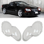 1 Pair Clear Front Headlight Lens Cover for Mercedes Benz W230 2003 2008