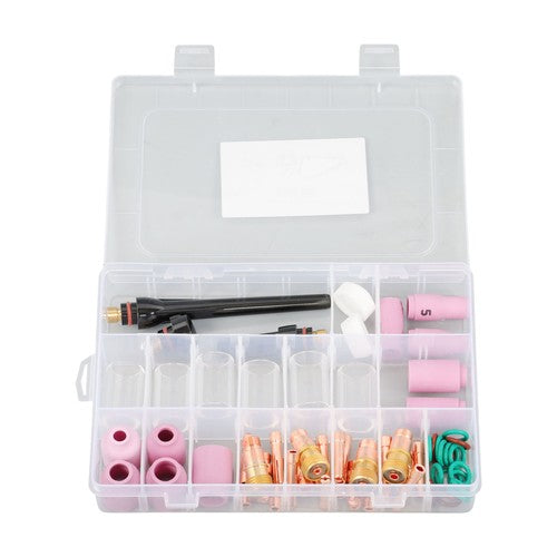 63PCS TIG Welding Fittings Accessories kit Nozzle Collets Body Gas Lens