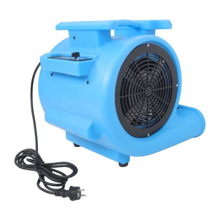 Powerful 1HP 4000CFM 15ft Three-Speed Adjustable Carpet Dryer - Blue Fan