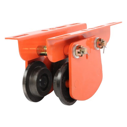 2200lbs/1 Ton I-Beam Manual Trolley Double Wheels 2.68"-4.33" Adjustable