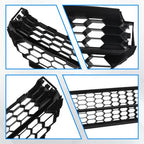 Front Bumper Lower Grille & Fog Light Bezel Cover LH+RH Fit 2012-2015 VW Passat