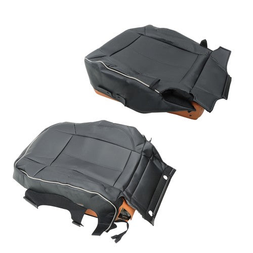 Black For Hummer H3 2006  2007-2010 Passenger Seat Cushion And Backrest Leather