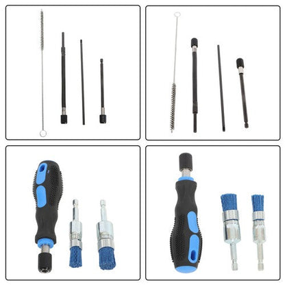 19PC Diesel Injector Seat Cleaning Set Engines Injector Seat Cleanner Brush Kit