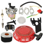 Carburetor Kit For Honda GX160 GX200 Recoil Ignition Coil Spark Plug Filter
