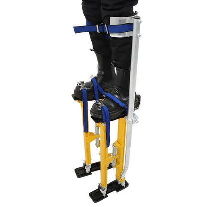24"-40" Aluminum Drywall Tool Yellow Adjustable Height Stilts For Painter Taping