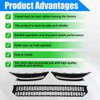 Front Bumper Lower Grille & Fog Light Bezel Cover LH+RH Fit 2012-2015 VW Passat