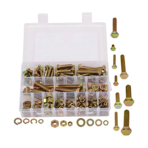 236PCS M6 M8 M10 Heavy Duty Bolts and Nuts Assortment Kit Grade 8.8 Alloy Steel