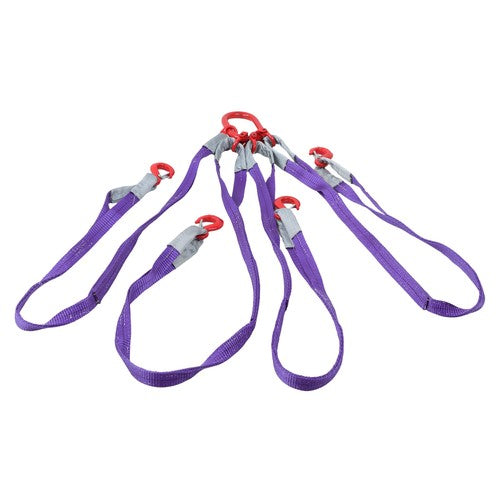 6600LBS Capacity 5FT Lifting Slings with G80 4 Legs Grab Hook and Adjuster