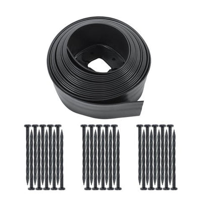 No-Dig Garden Edge Lawn Border L-shaped Landscape Edging Border Kit 33 FT