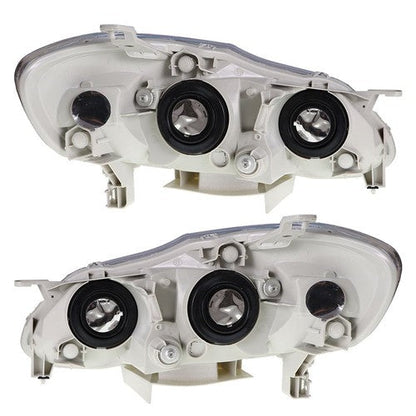 Headlights For Toyota Corolla 2003-2008 LH+RH 1Pair Chrome Housing Clear Lens