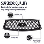 For 2018-2024 Infiniti Q50 Sport Front Upper Lower Grille Fog Light Bezels Cover