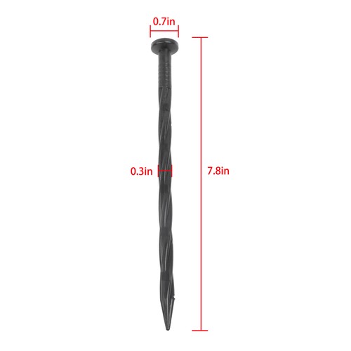 200 Pcs 8 Inch Spiral Pointed Garden Stakes For Landscape Edging Weed Barrier