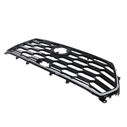For Toyota Sequoia 2023-2024 Durable Black Chrome Front Bumper Upper Grille