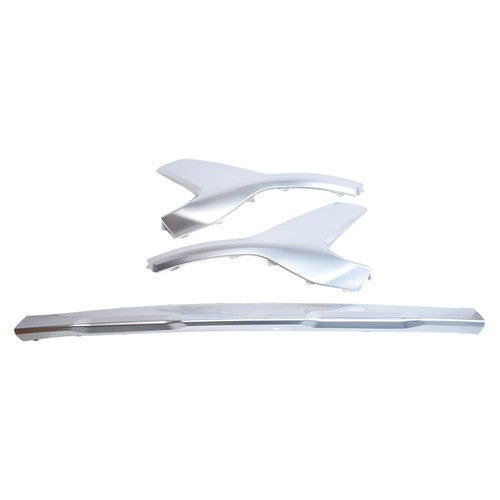 Front Bumper Skid Plate Molding Deflector Silver For Hyundai Santa Fe 2021-2023