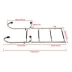 New Stainless Steel Folding Telescoping Ladder Dock Ladder 2 Step+2 Step USA