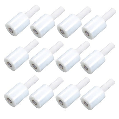 12 Rolls 5" in. x 1000FT 80 Gau Stretch Shrink Film Hand Wrap With Handle -CLEAR