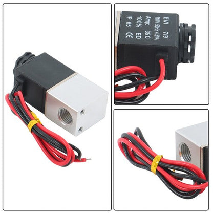 1/4 Inch Fast Closing Zero Differential Air Water Electric Solenoid Valve 110VAC