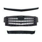 Gloss Black Front Center Mesh Grille Fit For Cadillac Escalade 2015-2020 3Pcs