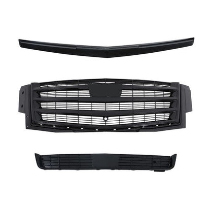 Gloss Black Front Center Mesh Grille Fit For Cadillac Escalade 2015-2020 3Pcs