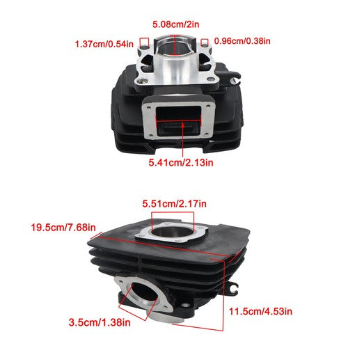 Fit For YAMAHA DT125 DT 125 1974-1981 56mm QMP-J00436 Piston Cylinder Gasket Kit