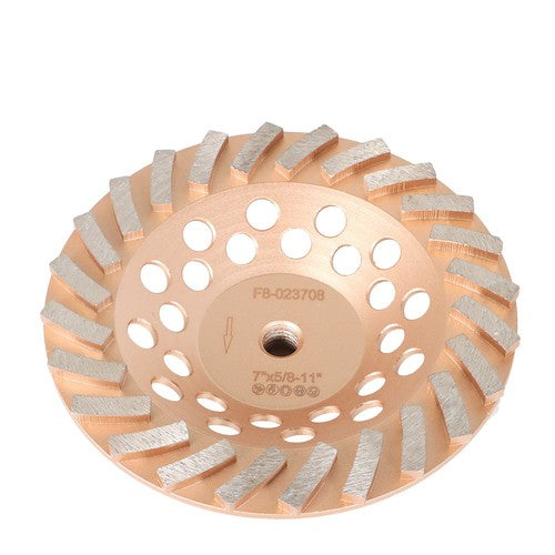 7" Diameter 5/8"-11 Arbor 24 Turbo Grinding Wheels for Concrete and Masonry New