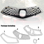 Fit  2018 2019 2020 Acura TLX Front Bumper Chrome Grille Grill Assembly
