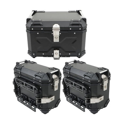 Motorcycle 36L Side Case Hard Saddlebag + 55L Top Case Tail Box Luggage New