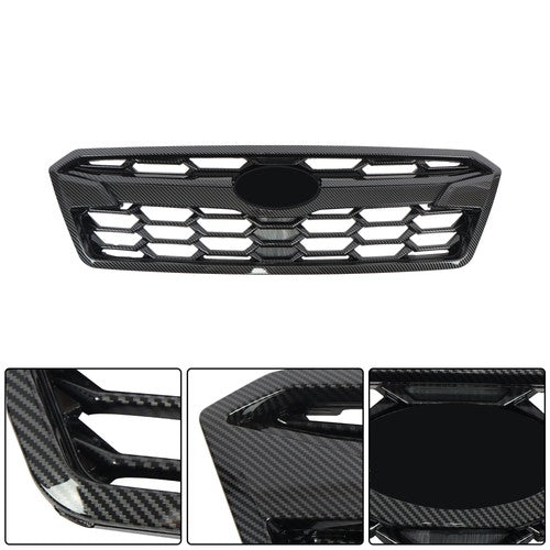 Fit For Subaru Crosstrek 2018-20 Front Bumper Grille Black Carbon Fiber Plastic