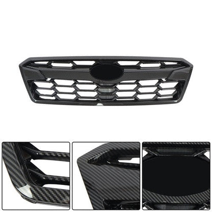 Fit For Subaru Crosstrek 2018-20 Front Bumper Grille Black Carbon Fiber Plastic