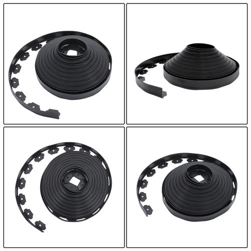 64pcs Anchoring Spik L-shaped 100FT Garden Edge Lawn Grass Stone Isolation Strip
