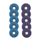 10 Pack: 4-1/2" x 7/8" Diamond Discs Stripping Wheel (5 pcs purple & 5 pcs blue)