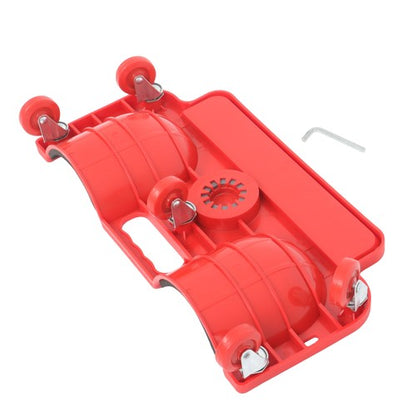 Universal Rolling Knee Creeper/Pads with Tool Tray Holder + 5 Swivel Castors Red