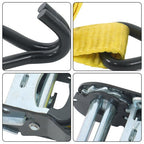 4 Pc 1.5" inch x 16' Ft Ratchet Tie Down Cargo Straps 1100 Lbs J Hooks