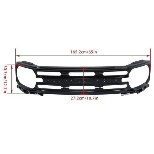 For Ford Bronco Sport 2021-2023 Front Bumper Upper Grille Durable Plastic Black