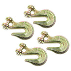 4Pcs 1/2" Clevis Grab Hook G70 Forged Steel Chain Hook Fracture Strength 48000lb