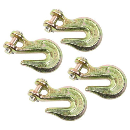 4Pcs 1/2" Clevis Grab Hook G70 Forged Steel Chain Hook Fracture Strength 48000lb