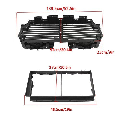 Radiator Grille Air Shutter Upper+Lower W/O Motor JL3Z8475B For Ford F150 18-20