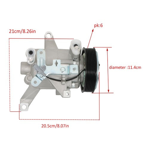 AC Compressor with 6-Groove for Subaru Impreza Forester Crosstrek XV Crosstrek