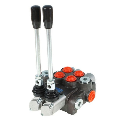 Hydraulic Monoblock Double Acting Control Valve 2 Spool 11 GPM SAE Ports New